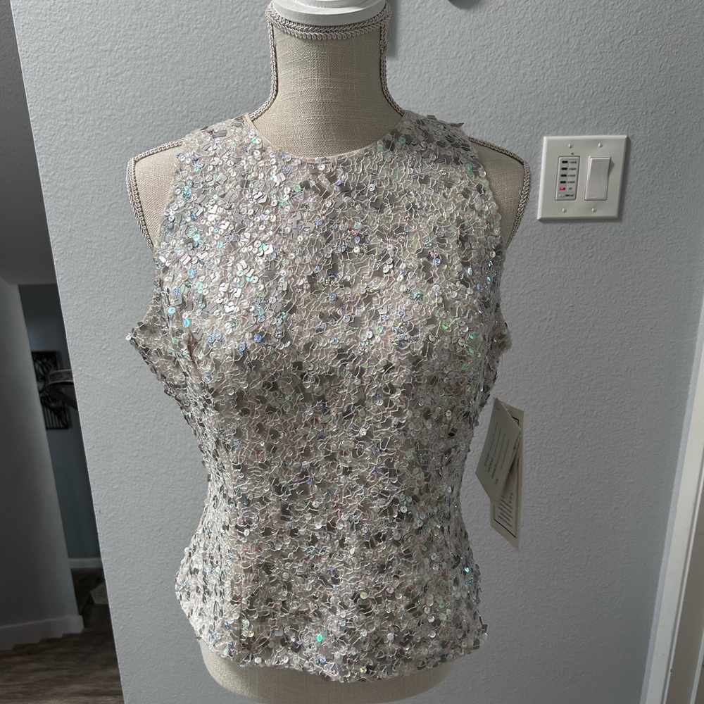 Sequined Sleeveless Top